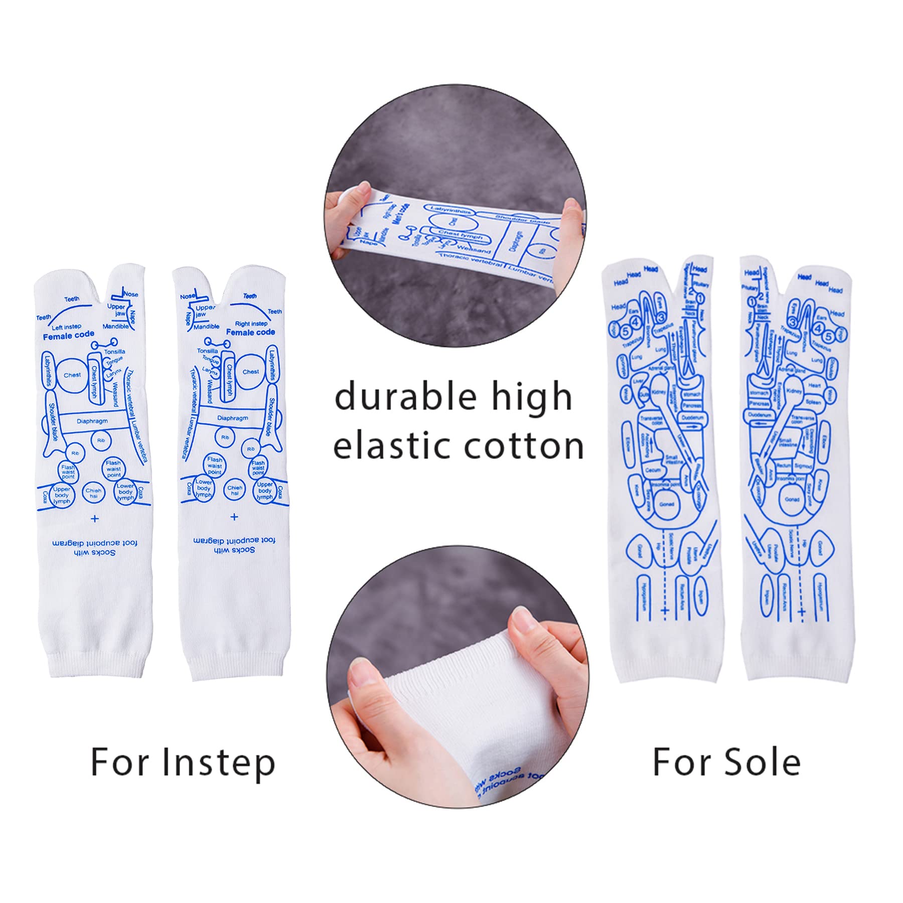 Acupressure Reflexology Foot Massager Socks with Massage Stick