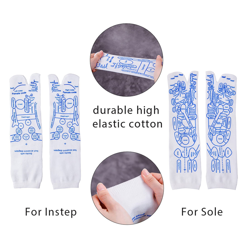 Acupressure Reflexology Foot Massager Socks with Massage Stick