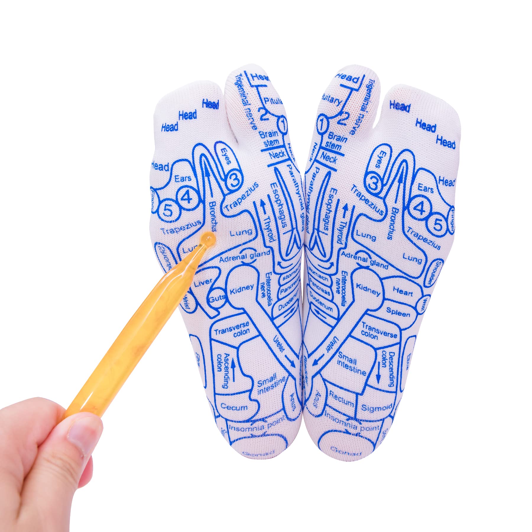 Acupressure Reflexology Foot Massager Socks with Massage Stick