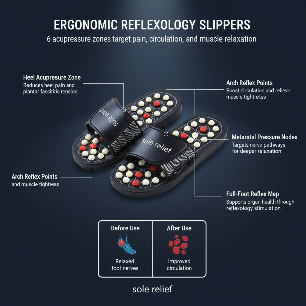 Acupressure Paduka Slippers for Enhanced Blood Flow & Pain Relief